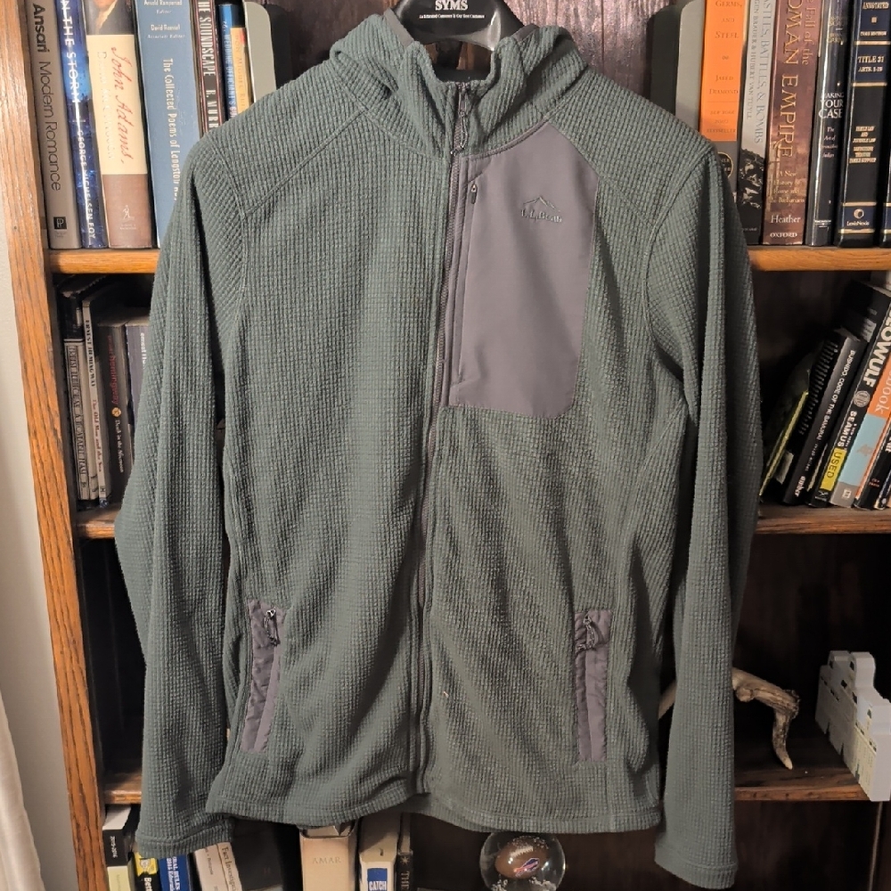 L.L. Bean Sage Green Lightweight Hooded Jacket